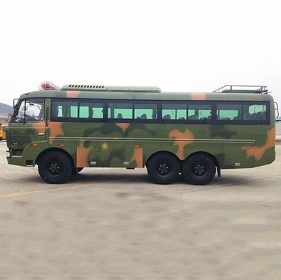 Off Road Tire Żołnierze Autobus transportowy Pojazdy wojskowe Las 6x6 Autobus pasażerski 190HP 30 miejsc