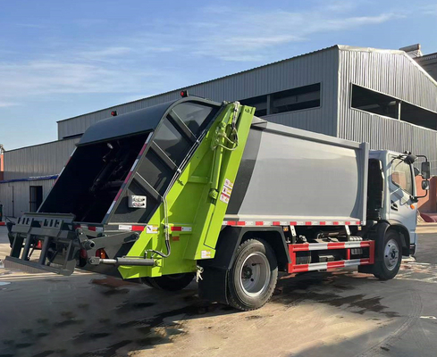 4x2 Diesel Miejska ciężarówka sanitarna 8Cbm Kosze na śmieci Zbiórka kompaktora odpadów
