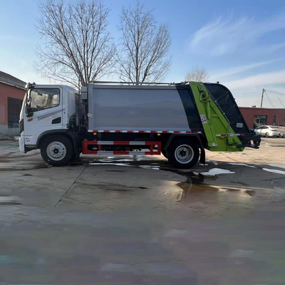 4x2 Diesel Miejska ciężarówka sanitarna 8Cbm Kosze na śmieci Zbiórka kompaktora odpadów