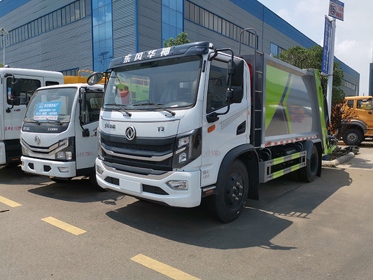 4x2 Diesel Miejska ciężarówka sanitarna 8Cbm Kosze na śmieci Zbiórka kompaktora odpadów
