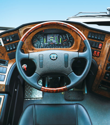 Wygodny turystyczny autobus turystyczny Przebieg 256 km ze skórzanymi siedzeniami