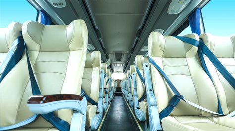 Wygodny turystyczny autobus turystyczny Przebieg 256 km ze skórzanymi siedzeniami